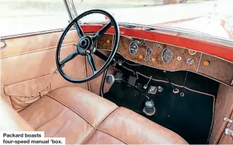  ??  ?? Packard boasts four-speed manual ’box.