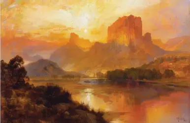  ?? ?? Thomas Moran (1837-1926), Green River, Wyoming, 1883. Oil on canvas, 13¼ x 20 in., signed and daled lower right: ‘Tmoran 1883’.
Estimate: $1/1.5 million