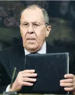  ?? ALEXAN ER  EMLIANIC EN!"   AP ?? Serguei Lavrov