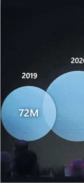  ?? ?? Microsoft (im Bild Firmenchef Satya Nadella bei einem Vortrag in Mumbai) will im Bereich Künstliche Intelligen­z eine größere Rolle spielen.