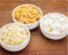  ?? GETTY IMAGES ?? Sauerkraut, kimchi and yogurt are popular probiotic foods.