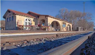  ?? EDDIE MOORE/JOURNAL ?? The train depot in Lamy, New Mexico.