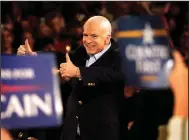  ?? Washington Post photo by Melina Mara ?? Sen. John McCain, the Republican candidate for president in 2008, greets supporters at a rally in Prescott, Arizona, on the day before the general election.