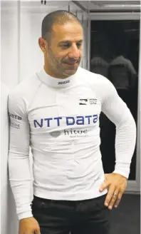  ?? CHIP GANASSI RACING TEAMS/TNS ?? During races, IndyCar driver Tony Kanaan wears a smart shirt called Hitoe to monitor his heart rate and breathing.