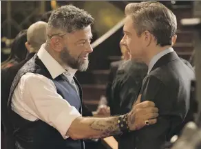  ?? DISNEY ?? Andy Serkis, left, as Ulysses Klaue and Martin Freeman as Everett K. Ross have small, but important roles in Black Panther.