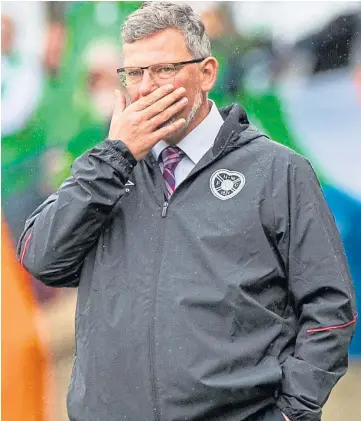  ?? ?? POINTING THE FINGER: Levein says Celtic haven’t recruited well.