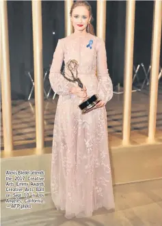  ??  ?? Alexis Bledel attends the 2017 Creative Arts Emmy Awards Creative Arts Ball on Sept 10 in Los Angeles, California. — AFP photo