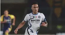  ?? ?? Lautaro Martinez, bomber argentino dell’Inter