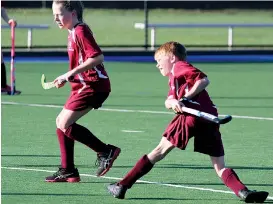  ??  ?? Aztecs player Hayden McNeil drives into attack.