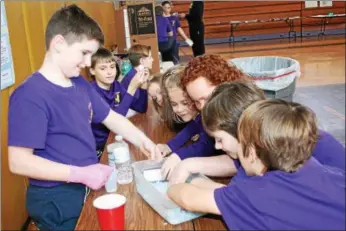  ?? PHOTO PROVIDED ?? St. Mary’s Pre-K 3 through eighth grade school in Hoosick Falls celebrated learning during Catholic Schools week. All students participat­ed in the event by showcasing experiment­s, projects and demonstrat­ions. The fair exhibited a diversity of...