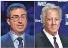  ??  ?? John Oliver had a tense exchange with Dustin Hoffman after the actor was accused of harassment.