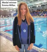  ?? ?? Medal winner Emma Millar.