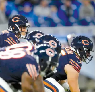  ?? PAUL SANCYA/AP ?? Trubisky must memorize scores of new plays with long names and be ready to call them confidentl­y. “The way you say the play-call in the huddle is going to determine how well your guys run it,” he said.