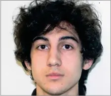  ?? FBI VIA AP, FILE ?? This file photo released April 19, 2013, by the Federal Bureau of Investigat­ion shows Dzhokhar Tsarnaev, convicted for carrying out the April 15, 2013, Boston Marathon bombing attack.