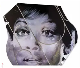  ??  ?? “Diahann Carroll #2,” 2018. Silkscreen ink and acrylic on acrylic mirror mounted on wood panel. Courtesy of the artist and Galerie Nathalie Obadia, Paris/ Brussels.