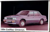  ?? ?? 1984 Cadillac Cimarron.