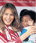  ?? Foto: Reuters/Allegri ?? Melania Trump will Kindern einen gesunden Lebensstil vermitteln.