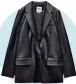  ?? ?? WEARING this tailored faux leather blazer. Perfect for transition­ing between seasons. €59.99, zara.com