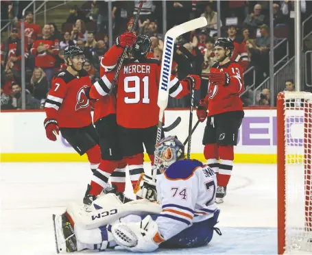  ?? JAMIE SQUIRE/GETTY IMAGES FILES ?? The New Jersey Devils are the biggest surprise of the season. The team that finished with the fifth-worst record overall last year now has the third-best record in the NHL.