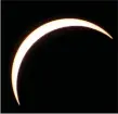 ?? Photo submitted ?? Clinton Willis of Siloam Springs used a telescope attached to a camera to capture this image of the eclipse. The picture was taken in Gravette.