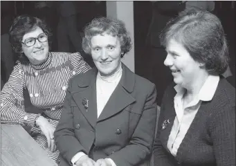  ??  ?? BLAST FROM THE PAST - Ladies enjoying the Ballyculla­ne Ploughing dinner dance in 1983.