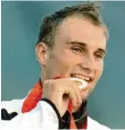  ?? Foto:Imago ?? 2008 bei den Spielen in Peking räumte der Augsburger Alexander Grimm Gold ab.