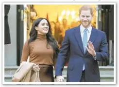  ??  ?? Meghan Markle, the duchess of Sussex (above, with hubby Prince Harry), won part of a privacy suit against a British tabloid over its publicatio­n of a letter to her father. Now tabloid wants a full trial.