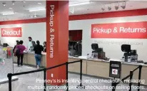  ?? ?? Penney's is installing central checkouts, replacing multiple, randomly placed checkouts on selling floors.