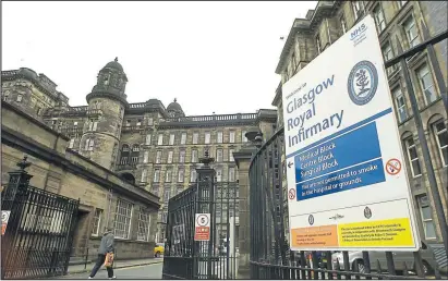  ??  ?? The woman at the centre of the complaint broke a bone in her back while she was a patient at Glasgow Royal Infirmary