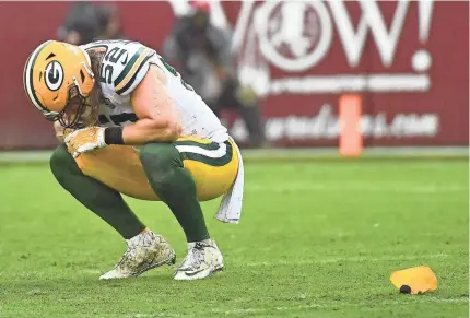  ?? BRAD MILLS/USA TODAY SPORTS ?? The Packers’ Clay Matthews has been called for three roughing penalties under the new rules.