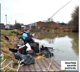  ??  ?? Simon Fields was on the perch to win.