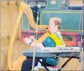  ?? PICTURE / SUPPLIED ?? Multi-talented Diane Brown entertaine­d with her harp and keyboard.