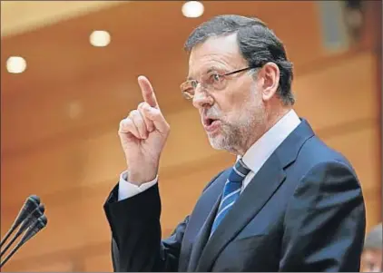  ?? EMILIA GUTIÉRREZ ?? Mariano Rajoy utilizó a menudo la táctica del contraataq­ue al PSOE