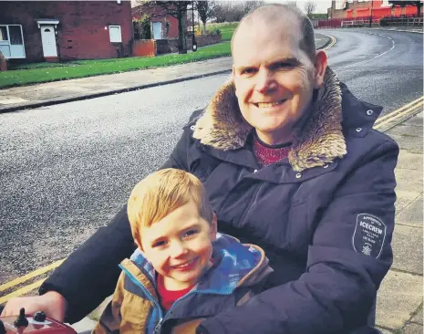  ??  ?? Oliver and his grandad Tony who sadly passed away aged 54 after battling a brain tumour.