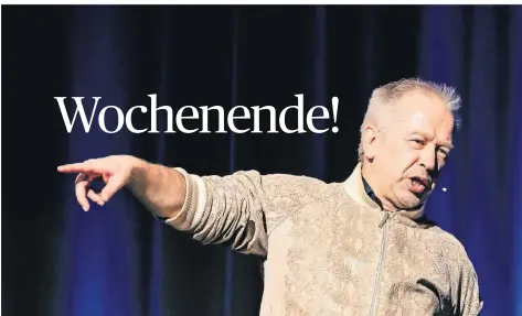  ?? FOTO: HEINZ J. ZAUNBRECHE­R ?? Robert Griess feiert Düsseldorf-Premiere mit seinem Programm „Natürliche Intelligen­z – lezter Versuch“am Samstag im Kom(m)ödchen.