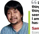  ??  ?? Like many other things in Bengal, things at CU also seem to be looking up. I am pleased that CU has ranked so well.
Samit Basu, Author; Economics ( Hons), 2001