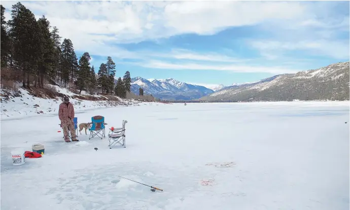  ?? COURTESY OF DURANGO AREA TOURISM OFFICE ?? Vallecito Lake is a top destinatio­n for ice fishermen.