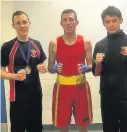  ??  ?? Terrific trio (from left) Robbie Cruickshan­k, Paul Murphy and Daniel McMurray all took gold for O’Neil’s