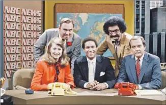  ?? NBC NewsWire / Getty Images ?? BACK IN 1982 on “Today”: Pauley with team members Willard Scott, left, Bryant Gumbel, Gene Shalit and Jim Palmer. She was 25 in 1976 when she was selected to replace Barbara Walters.