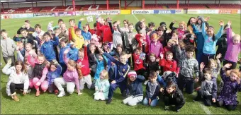  ??  ?? Children gather for a photo after taking part in the Easter Egg Hunt in the Showground­s last Saturday