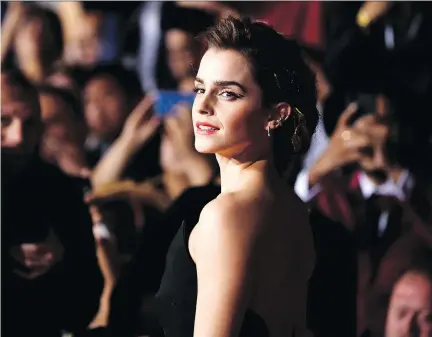  ?? FRAZER HARRISON/GETTY IMAGES/FILES ?? Emma Watson feels “quietly stunned” by the negative reaction to her photo in Vanity Fair magazine.