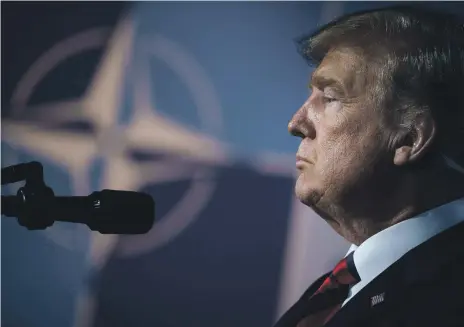  ?? AFP ?? US President Donald Trump says Nato is ‘very unified’ and it is unnecessar­y for the US to withdraw from the alliance