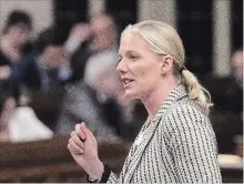  ?? SEAN KILPATRICK THE CANADIAN PRESS ?? Environmen­t and Climate Change Minister Catherine McKenna says that protecting the natural environmen­t is job one for the national park system.