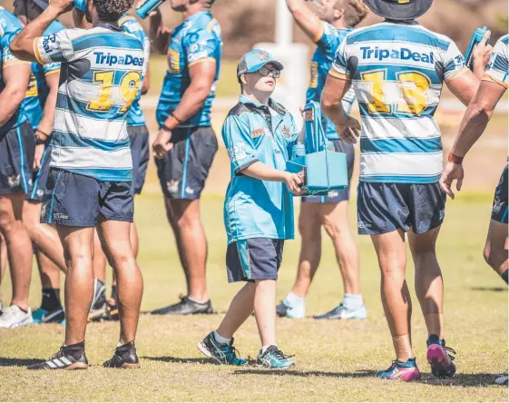  ??  ?? Ethan Sloane, from the Touch Football Specialise­d program, at training. The program benefits from the Gold Coast Titans' Community Foundation.