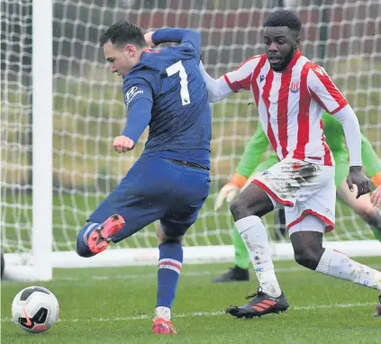  ??  ?? TOP TALENT: Kieran Coates is one of a number of Stoke City youngsters who are catching the eye.