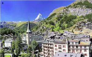  ??  ?? 6 the picture postcard town of Zermatt, Switzerlan­d. — apple 101