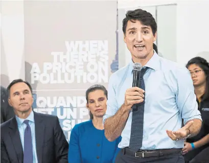  ?? NATHAN DENETTE THE CANADIAN PRESS ?? Speaking on climate change, Justin Trudeau said “we are the last generation that will actually be able to do something about it.”