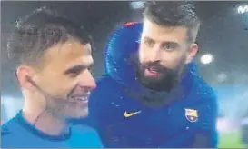  ?? FOTO: VIDEOTAPE MOVISTAR ?? “Es acojonante, te lo digo en serio” Piqué se quejó a Gil Manzano