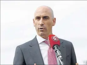  ?? FOTO: RFEF ?? Luis Rubiales, presidente de la Real Federación Española de Fútbol