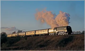  ?? Nikon D7000 with AF-S 18-105mm lens at 58mm. 1/800 sec F/4.7 ISO 200 ?? Ï Participat­ing in a photograph­ic charter can only guarantee being in the right place at the right time. Organised by the Battle of Britain Locomotive Society, SR Bulleid Pacific No. 34081 92 Squadron storms past Rifle Range on the Severn Valley Railway (SVR). Several run-pasts took place at this location on March 20, 2017, but sadly that is likely to be a thing of the past following the SVR’s announceme­nt that photograph­ic charters will not run for foreseeabl­e future, as reported in issue 278. The colours in this image have been tweaked in Adobe Photoshop to pull the reds for dramatic effect.